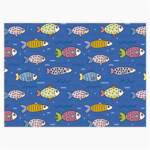 Sea Fish Blue Submarine Animals Patteen Roll Up Canvas Pencil Holder (M) from ArtsNow.com Front