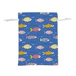 Sea Fish Blue Submarine Animals Patteen Lightweight Drawstring Pouch (M)