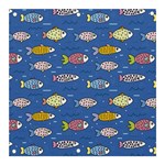 Sea Fish Blue Submarine Animals Patteen Banner and Sign 3  x 3 