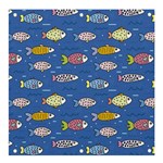 Sea Fish Blue Submarine Animals Patteen Banner and Sign 4  x 4 