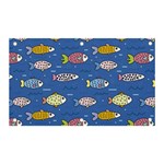 Sea Fish Blue Submarine Animals Patteen Banner and Sign 5  x 3 