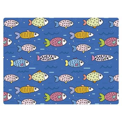 Sea Fish Blue Submarine Animals Patteen Two Sides Premium Plush Fleece Blanket (Baby Size) from ArtsNow.com 40 x30  Blanket Front