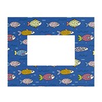 Sea Fish Blue Submarine Animals Patteen White Tabletop Photo Frame 4 x6 