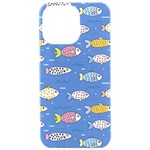 Sea Fish Blue Submarine Animals Patteen iPhone 15 Pro Max Black UV Print PC Hardshell Case