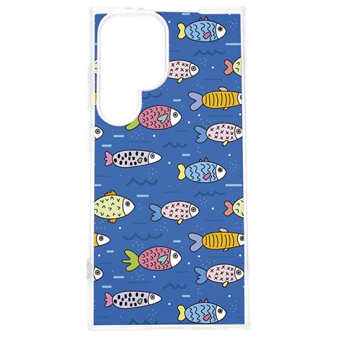 Sea Fish Blue Submarine Animals Patteen Samsung Galaxy S24 Plus 6.7 Inch TPU UV Case from ArtsNow.com Front