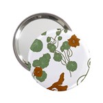 Nasturtium Flowers Plant Leaves 2.25  Handbag Mirrors