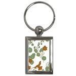 Nasturtium Flowers Plant Leaves Key Chain (Rectangle)