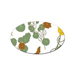 Nasturtium Flowers Plant Leaves Sticker (Oval)