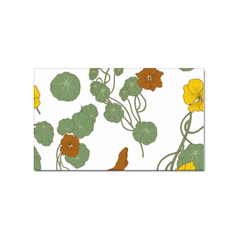 Nasturtium Flowers Plant Leaves Sticker Rectangular (10 pack) from ArtsNow.com Front