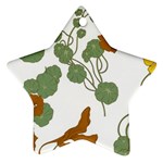 Nasturtium Flowers Plant Leaves Star Ornament (Two Sides)