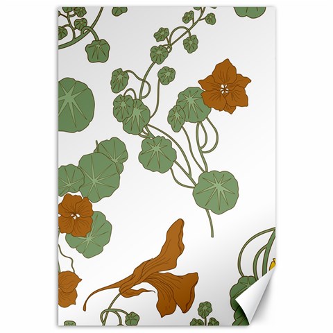 Nasturtium Flowers Plant Leaves Canvas 12  x 18  from ArtsNow.com 11.88 x17.36  Canvas - 1