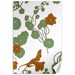 Nasturtium Flowers Plant Leaves Canvas 24  x 36 