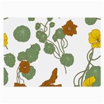 Nasturtium Flowers Plant Leaves Large Glasses Cloth (2 Sides)