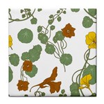 Nasturtium Flowers Plant Leaves Face Towel