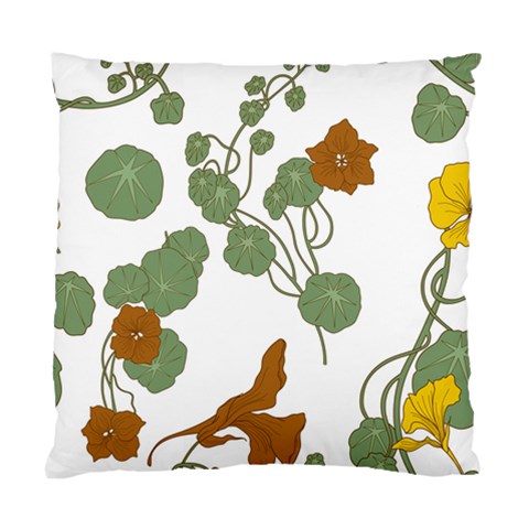 Nasturtium Flowers Plant Leaves Standard Cushion Case (Two Sides) from ArtsNow.com Back