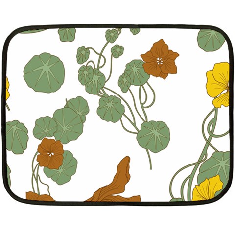 Nasturtium Flowers Plant Leaves Fleece Blanket (Mini) from ArtsNow.com 35 x27  Blanket