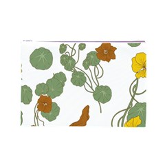 Nasturtium Flowers Plant Leaves Cosmetic Bag (Large) from ArtsNow.com Front