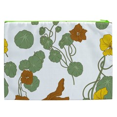 Nasturtium Flowers Plant Leaves Cosmetic Bag (XXL) from ArtsNow.com Back