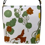 Nasturtium Flowers Plant Leaves Flap Closure Messenger Bag (S)