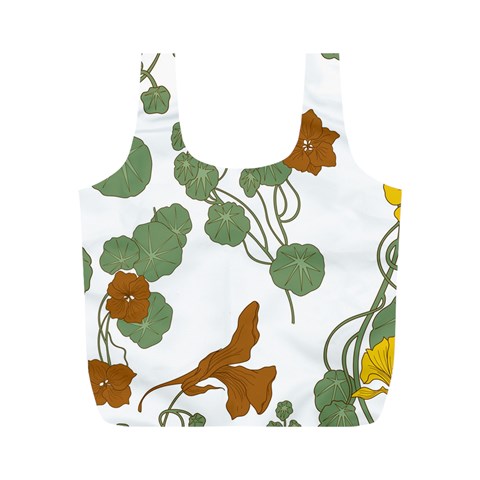 Nasturtium Flowers Plant Leaves Full Print Recycle Bag (M) from ArtsNow.com Front