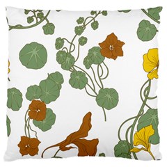 Nasturtium Flowers Plant Leaves Standard Premium Plush Fleece Cushion Case (Two Sides) from ArtsNow.com Front