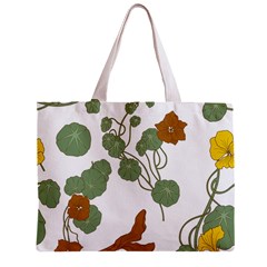 Nasturtium Flowers Plant Leaves Zipper Mini Tote Bag from ArtsNow.com Front