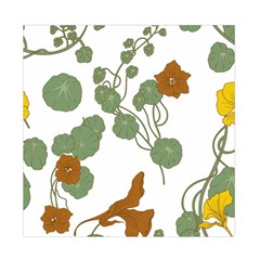 Nasturtium Flowers Plant Leaves Duvet Cover Double Side (Full/ Double Size) from ArtsNow.com Back