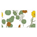 Nasturtium Flowers Plant Leaves Satin Shawl 45  x 80 