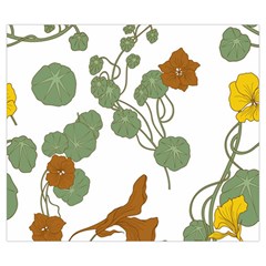 Nasturtium Flowers Plant Leaves Zipper Large Tote Bag from ArtsNow.com Front