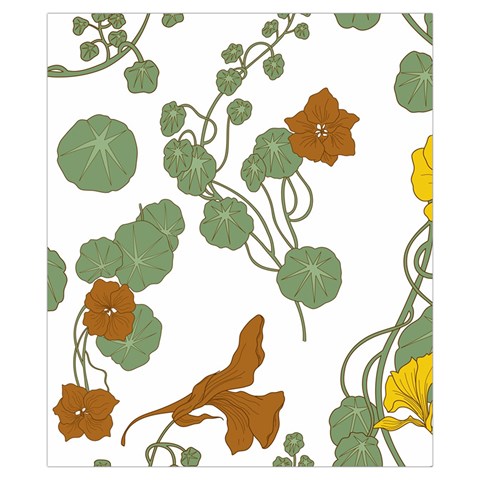 Nasturtium Flowers Plant Leaves Drawstring Pouch (XS) from ArtsNow.com Front