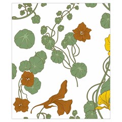 Nasturtium Flowers Plant Leaves Drawstring Pouch (XS) from ArtsNow.com Front