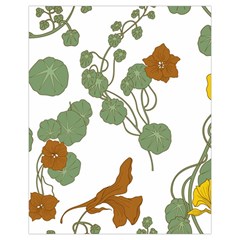 Nasturtium Flowers Plant Leaves Drawstring Pouch (XL) from ArtsNow.com Front