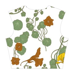 Nasturtium Flowers Plant Leaves Cotton Crop Top from ArtsNow.com Back