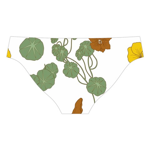 Nasturtium Flowers Plant Leaves Cross Back Hipster Bikini Set from ArtsNow.com Back Under