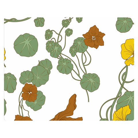 Nasturtium Flowers Plant Leaves Premium Plush Fleece Blanket (Medium) from ArtsNow.com 60 x50  Blanket Front