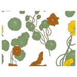 Nasturtium Flowers Plant Leaves Premium Plush Fleece Blanket (Extra Small)