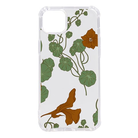 Nasturtium Flowers Plant Leaves iPhone 14 Plus TPU UV Print Case from ArtsNow.com Front