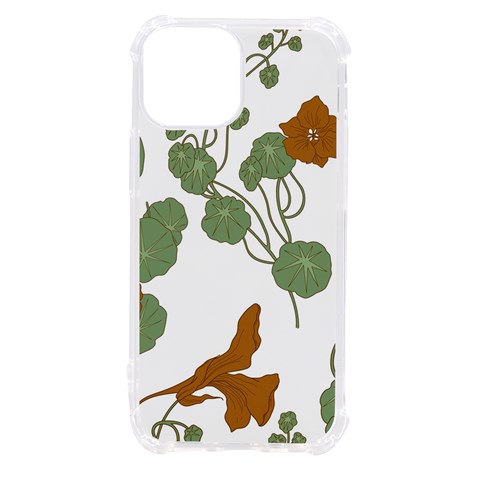 Nasturtium Flowers Plant Leaves iPhone 13 mini TPU UV Print Case from ArtsNow.com Front