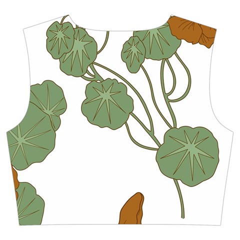 Nasturtium Flowers Plant Leaves Trumpet Sleeve Cropped Top from ArtsNow.com Back