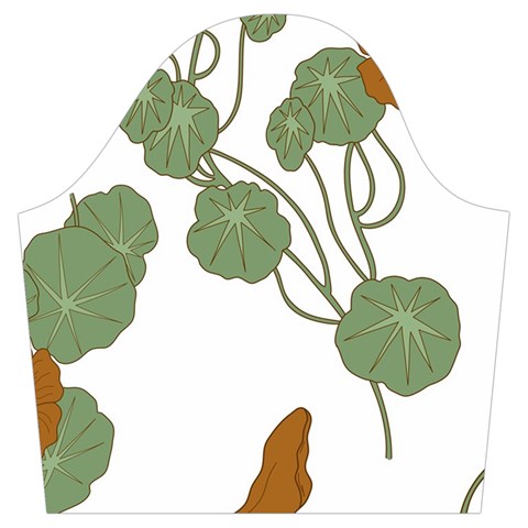 Nasturtium Flowers Plant Leaves Trumpet Sleeve Cropped Top from ArtsNow.com Sleeve Right