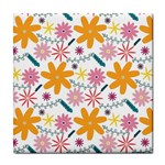 Pattern Background Vintage Floral Tile Coaster