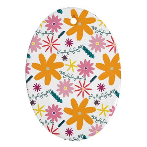 Pattern Background Vintage Floral Ornament (Oval) from ArtsNow.com Front