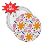 Pattern Background Vintage Floral 2.25  Buttons (10 pack) 