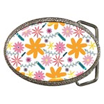 Pattern Background Vintage Floral Belt Buckles