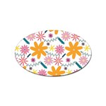 Pattern Background Vintage Floral Sticker (Oval)