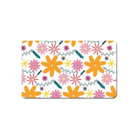 Pattern Background Vintage Floral Magnet (Name Card) from ArtsNow.com Front