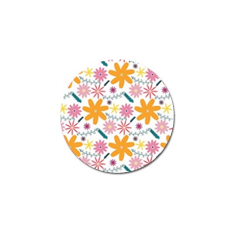 Pattern Background Vintage Floral Golf Ball Marker (10 pack) from ArtsNow.com Front