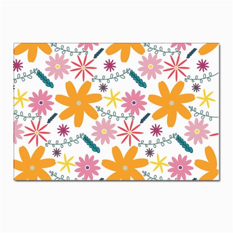 Pattern Background Vintage Floral Postcard 4 x 6  (Pkg of 10) from ArtsNow.com Front