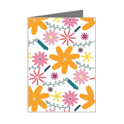 Pattern Background Vintage Floral Mini Greeting Card from ArtsNow.com Left