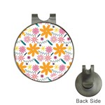 Pattern Background Vintage Floral Hat Clips with Golf Markers